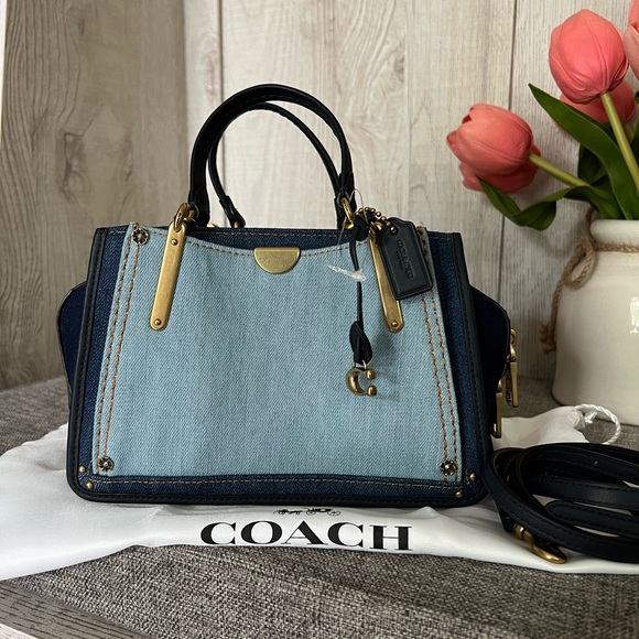 Coach Bags Coach Dreamer 2 Denim Colorblock Satchel Purse Poshmark